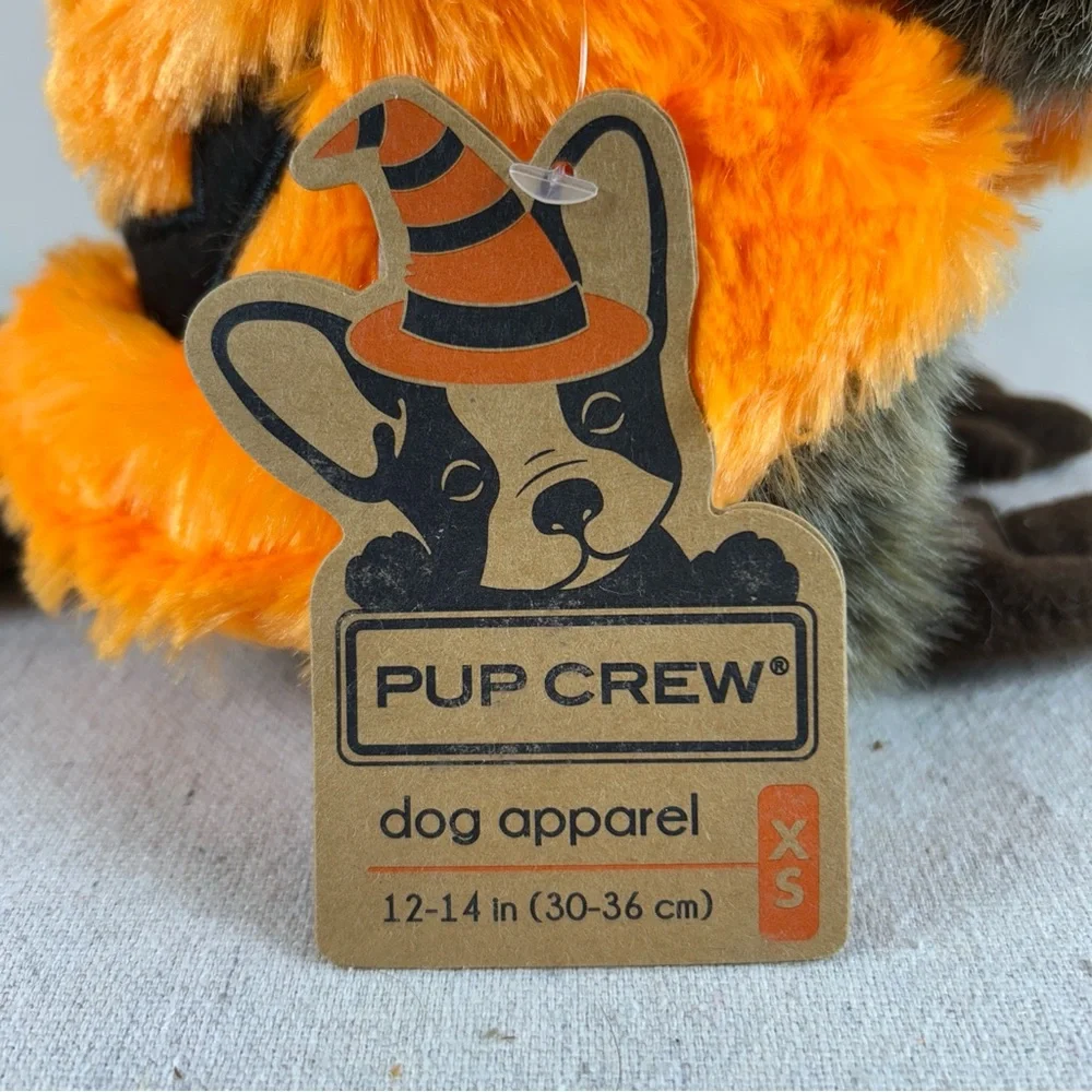 Pumpkin Halloween Costume for Small Dog Fuzzy Orange Hoodie